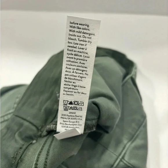 Spanx Petite Stretch Twill Ankle Cargo Pants Women’s Size S Soft Sage - Picture 7 of 10